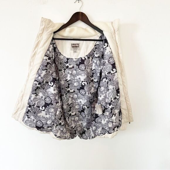 Levi’s Ivory Hooded Ski Snow Winter Jacket - Picture 3 of 11